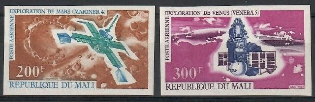 Znaczek Mali 1971 Mi 286-287B Czyste **