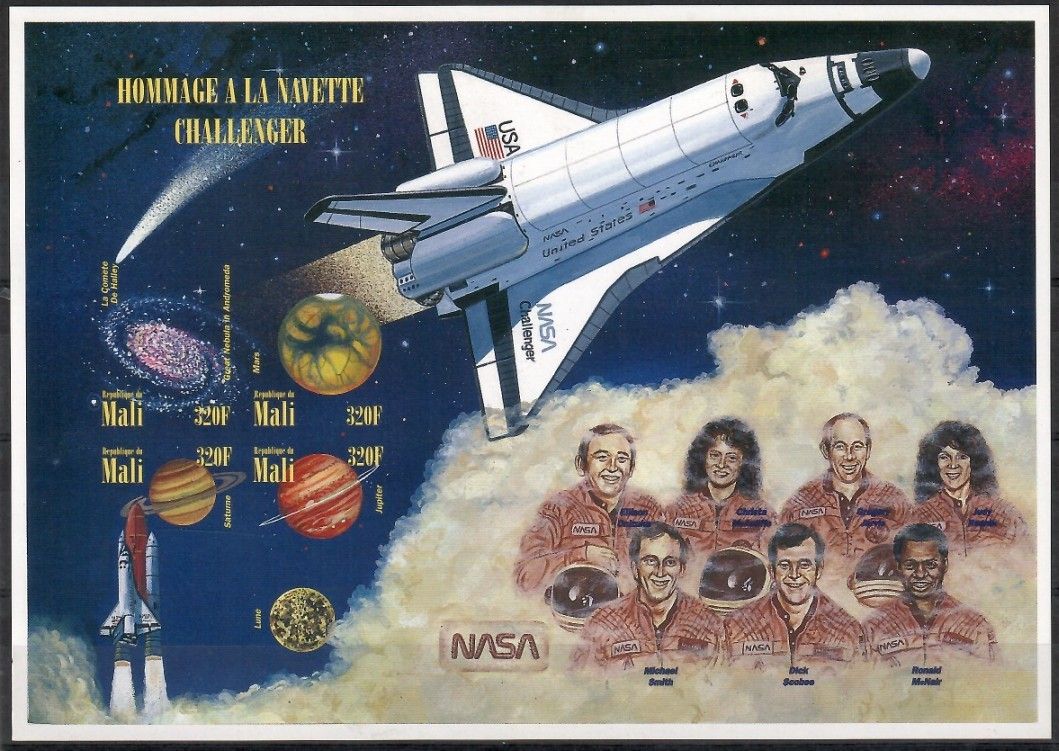 Znaczek Mali 1996 Mi ark 1617-1620B Czyste **