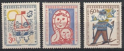 Znaczek Czechosłowacja 1958 Mi 1106-1108 Czyste **