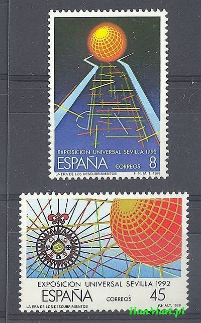 Znaczek Hiszpania 1988 Mi 2818-2819 Czyste **