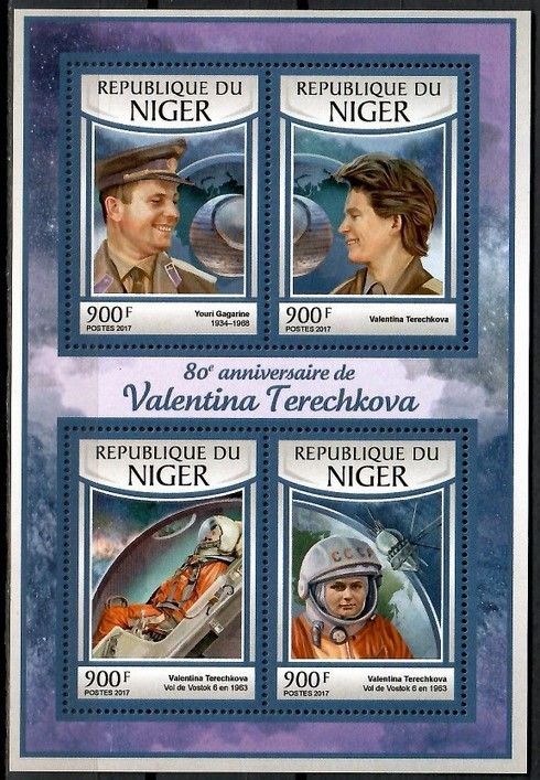 Znaczek Niger 2017 Mi ark 4822-4825 Czyste **