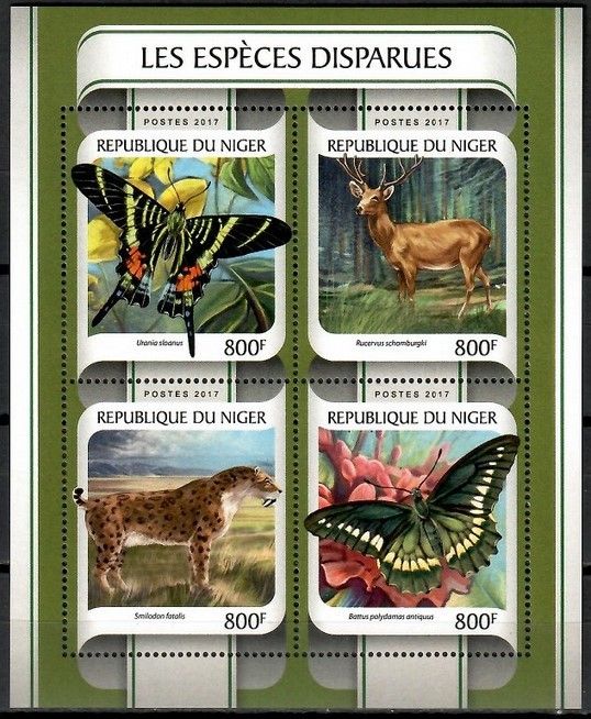 Znaczek Niger 2017 Mi ark 4895-4898 Czyste **