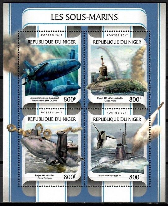 Znaczek Niger 2017 Mi ark 4935-4938 Czyste **