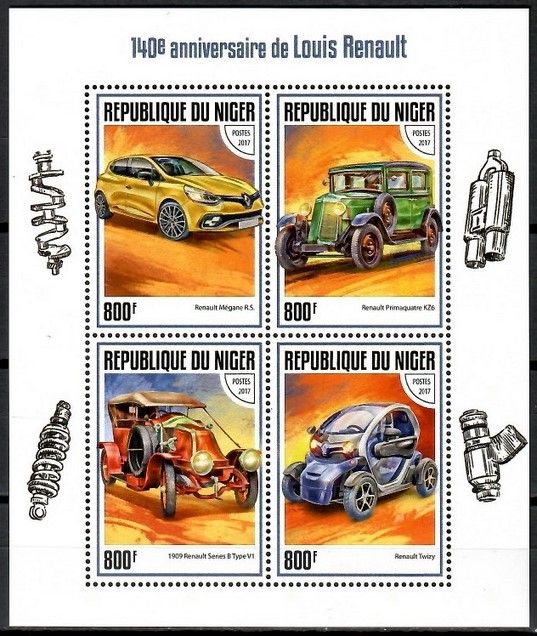 Znaczek Niger 2017 Mi ark 5132-5135 Czyste **