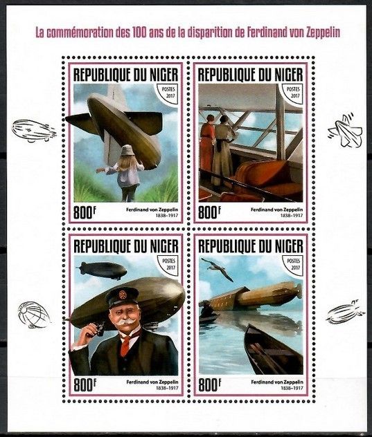 Znaczek Niger 2017 Mi ark 5152-5155 Czyste **