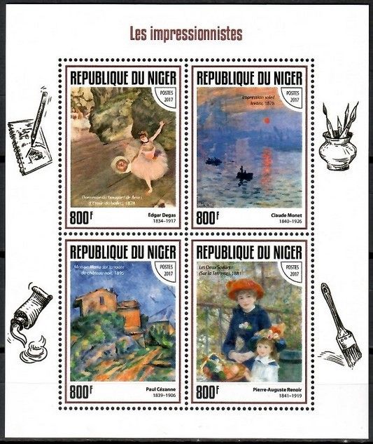 Znaczek Niger 2017 Mi ark 5162-5165 Czyste **
