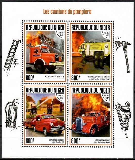 Znaczek Niger 2017 Mi ark 5187-5190 Czyste **