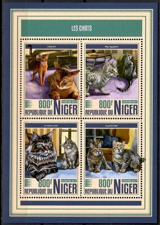 Znaczek Niger 2017 Mi ark 5266-5269 Czyste **