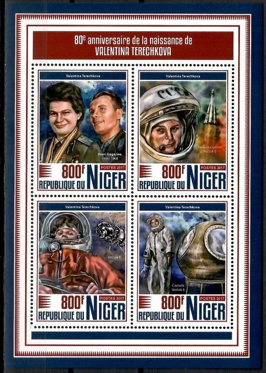 Znaczek Niger 2017 Mi ark 5331-5334 Czyste **