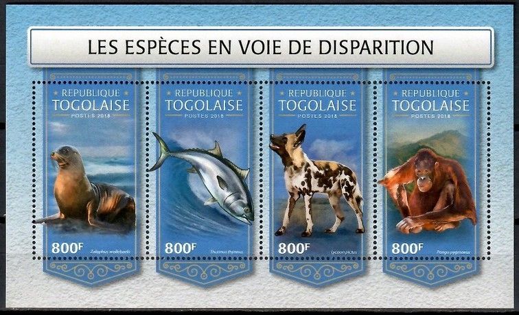 Znaczek Togo 2018 Mi ark 8961-8964 Czyste **