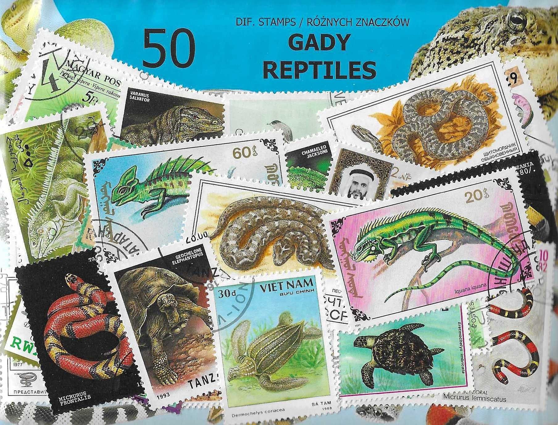 Znaczek GADY 50 znaczków