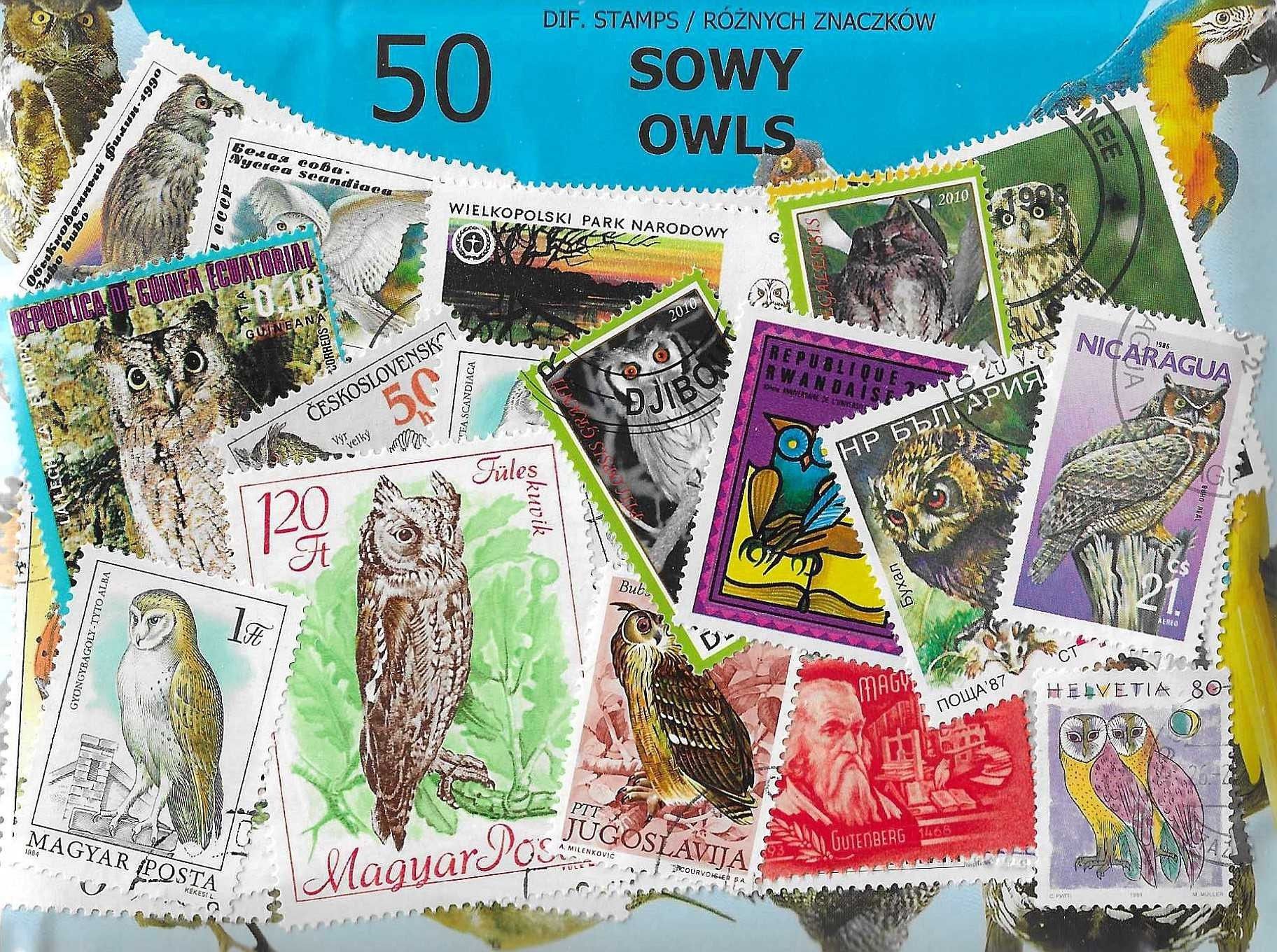 Znaczek SOWY 50 znaczków