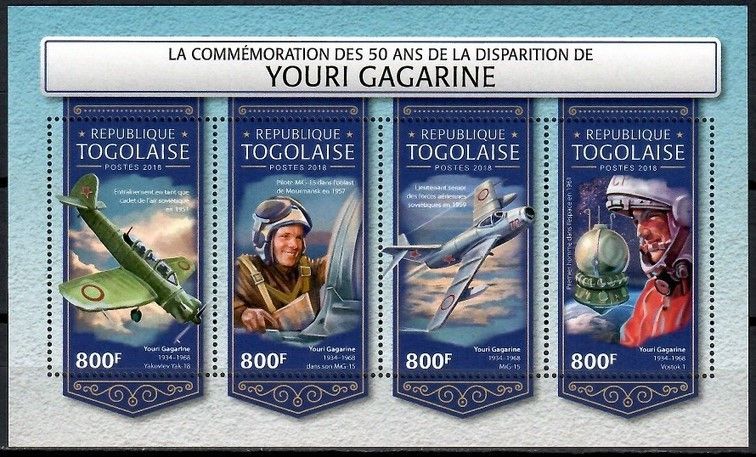 Znaczek Togo 2018 Mi ark 9006-9009 Czyste **