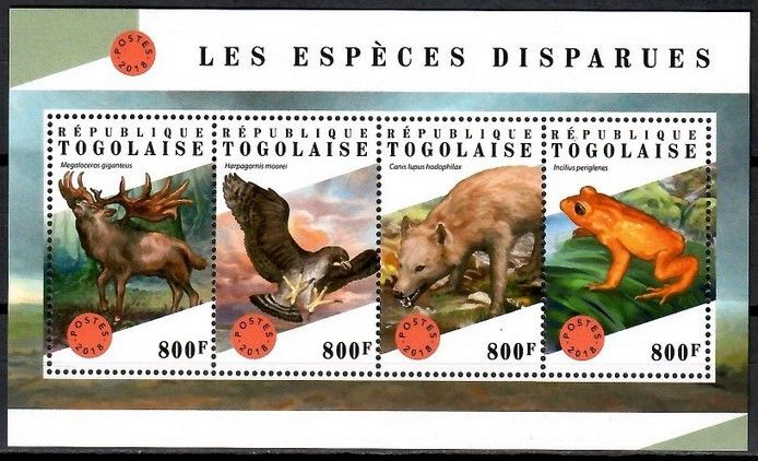 Znaczek Togo 2018 Mi ark 9051-9054 Czyste **
