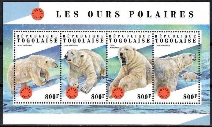 Znaczek Togo 2018 Mi ark 9061-9064 Czyste **