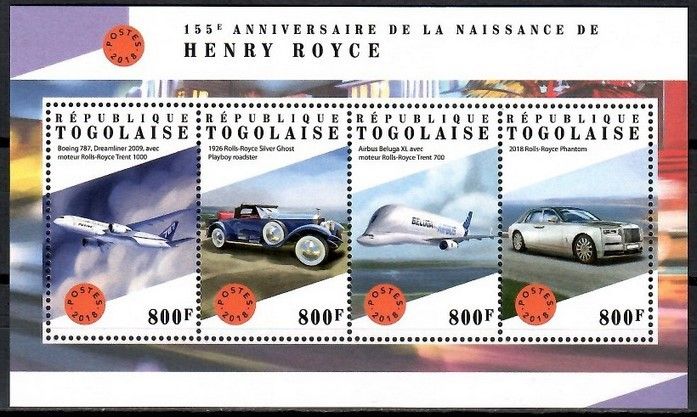 Znaczek Togo 2018 Mi ark 9101-9104 Czyste **