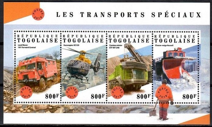 Znaczek Togo 2018 Mi ark 9136-9139 Czyste **