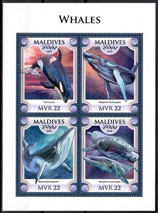 Znaczek Malediwy 2018 Mi ark 7653-7656 Czyste **