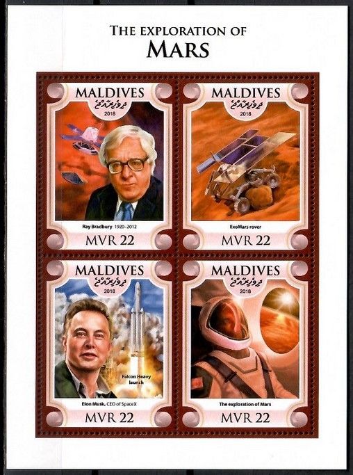 Znaczek Malediwy 2018 Mi ark 7698-7701 Czyste **