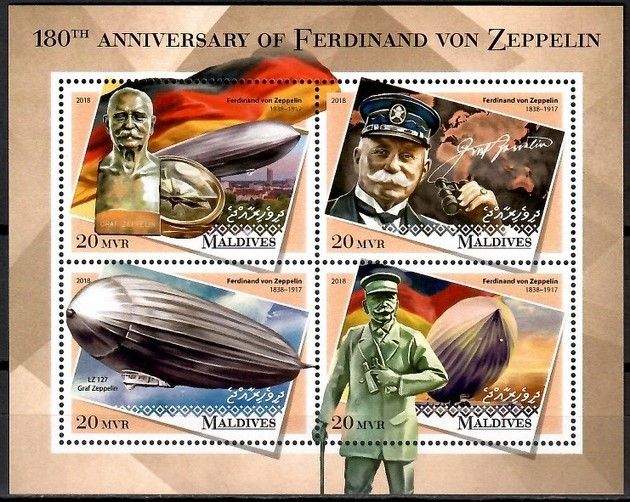 Znaczek Malediwy 2018 Mi ark 7813-7816 Czyste **