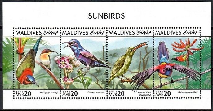 Znaczek Malediwy 2018 Mi ark 7958-7961 Czyste **