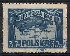 Znaczek Polska 1946 Mi 440 Fi 406c Stemplowane