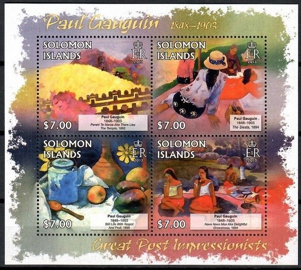 Znaczek Wyspy Salomona 2013 Mi ark 1741-1744 Czyste **