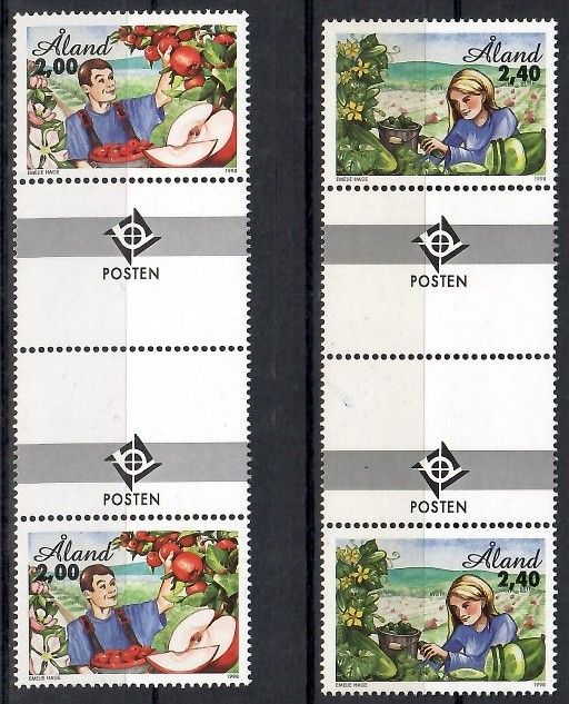 Znaczek Wyspy Alandzkie 1998 Mi 134-135 Czyste **