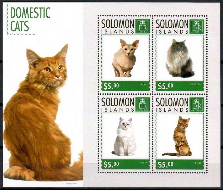 Znaczek Wyspy Salomona 2014 Mi ark 2952-2955 Czyste **