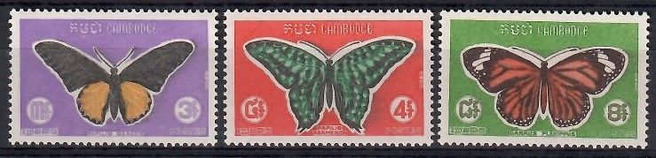 Znaczek Kambodża 1969 Mi 253-255 Czyste **