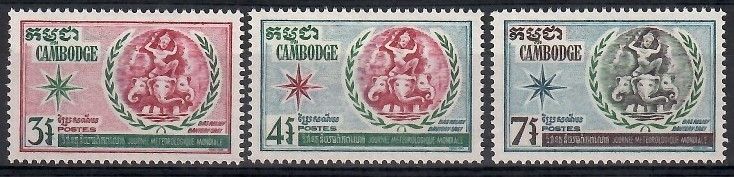 Znaczek Kambodża 1970 Mi 277-279 Czyste **