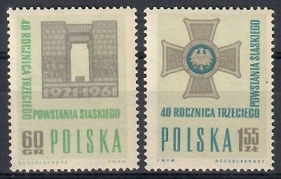 Znaczek Polska 1961 Mi 1259-1260 Fi 1115-1116 Czyste **