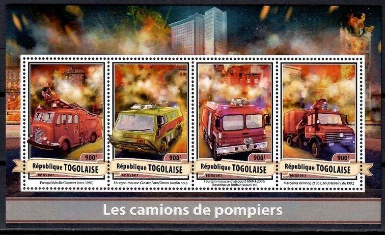 Znaczek Togo 2017 Mi ark 8019-8022 Czyste **