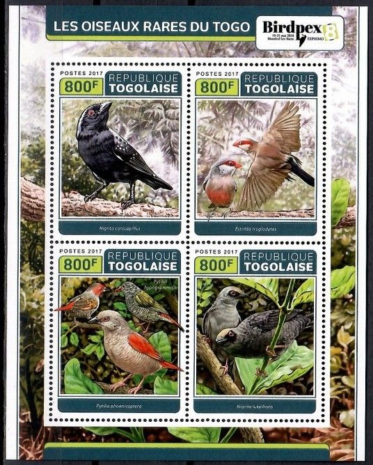 Znaczek Togo 2017 Mi ark 8184-8187 Czyste **