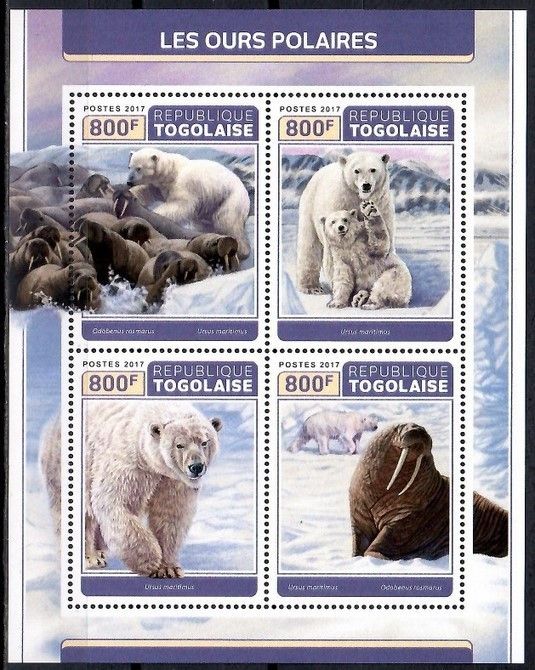 Znaczek Togo 2017 Mi ark 8214-8217 Czyste **