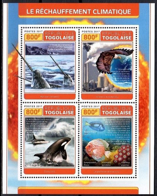 Znaczek Togo 2017 Mi ark 8234-8237 Czyste **