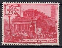 Znaczek Watykan 1949 Mi 155C Z podlepką *