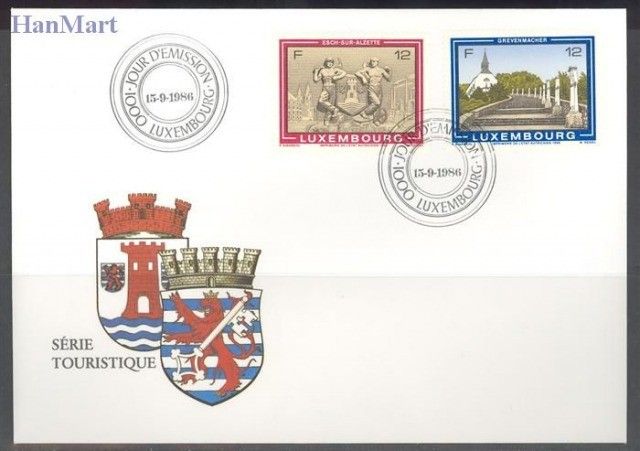 Znaczek Luksemburg 1986 Mi 1160-1161 FDC