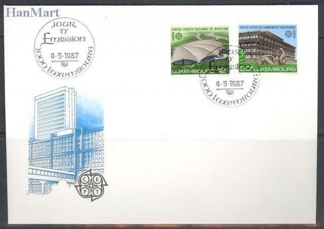 Znaczek Luksemburg 1987 Mi 1174-1175 FDC