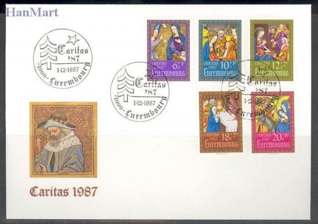 Znaczek Luksemburg 1987 Mi 1185-1189 FDC