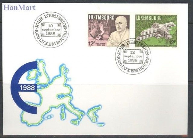 Znaczek Luksemburg 1988 Mi 1207-1208 FDC