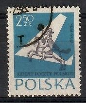 Znaczek Polska 1958 Mi abo 1045I Fi 900 B1 Stemplowane