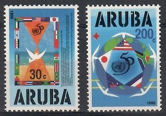 Znaczek Aruba 1995 Mi 154-155 Czyste **