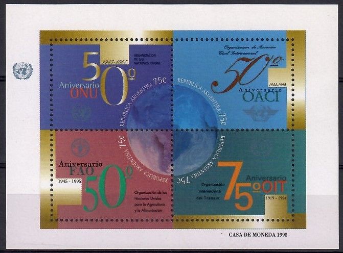 Znaczek Argentyna 1995 Mi ark 2268-2271 Czyste **