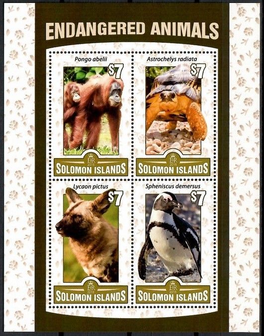 Znaczek Wyspy Salomona 2016 Mi ark 3616-3619 Czyste **