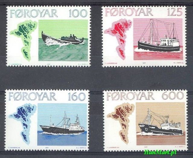 Znaczek Wyspy Owcze 1977 Mi 24-27 Czyste **