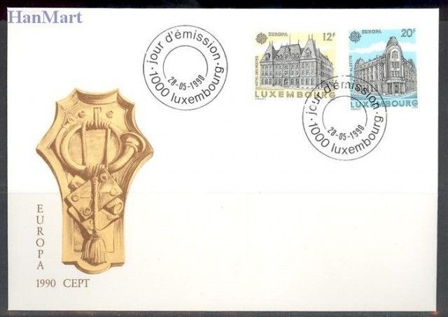 Znaczek Luksemburg 1990 Mi 1243-1244 FDC
