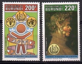 Znaczek Burundi 1992 Mi 1764-1765 Czyste **