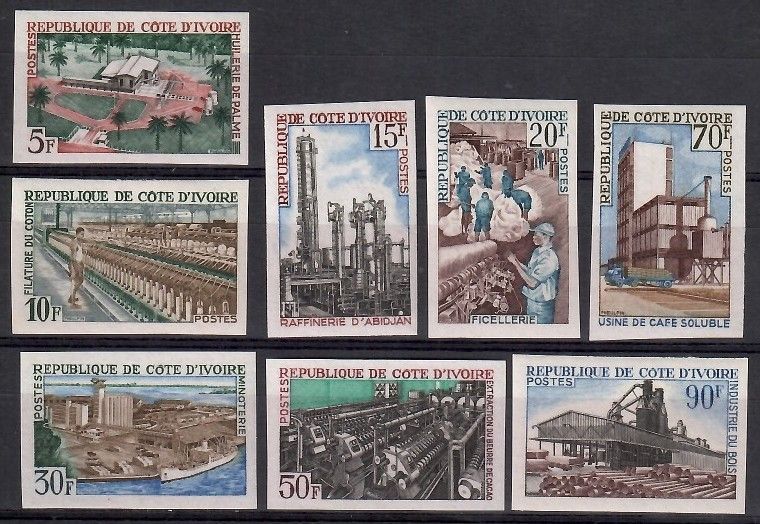 Znaczek Wybrzeże Kości Słoniowej 1968 Mi 323-330B Czyste **
