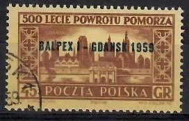 Znaczek Polska 1959 Mi abo 1118B1 Fi 974 B1 Stemplowane